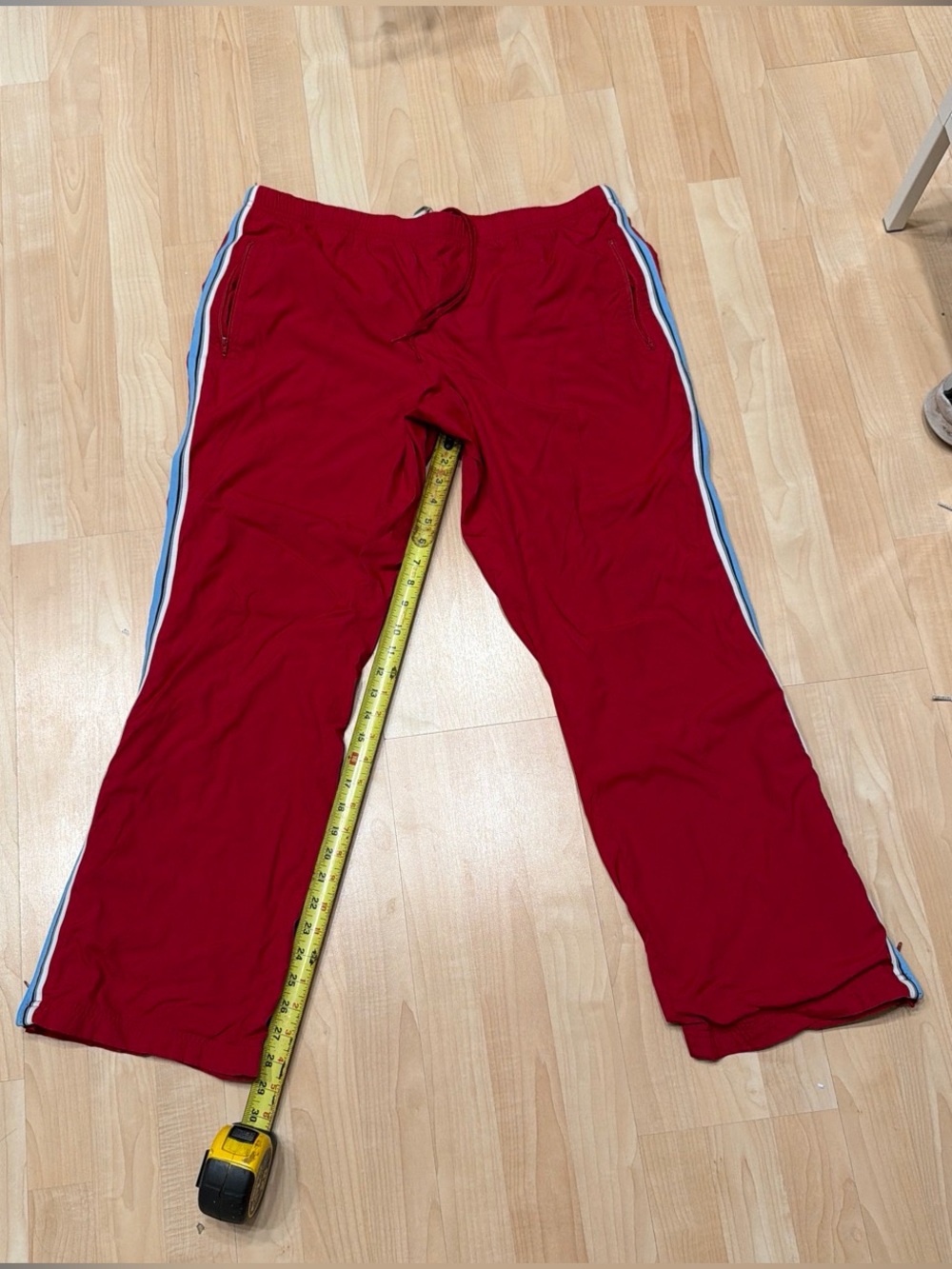 Vintage Old Navy Red Track Pants with Side Stripe size XL